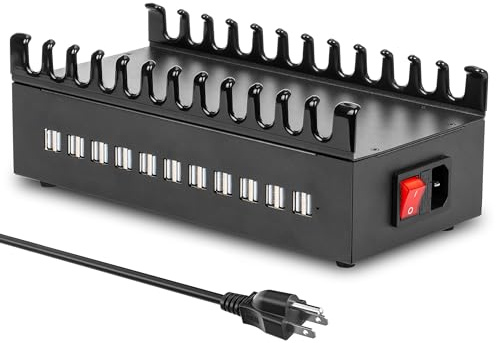 ALI SEA Station de charge USB 300 W, station de charge rapide USB 22 ports pour plusieurs appareils, organiseur de station de charge multiple compatible avec téléphone portable, tablette, Kindle, iPad