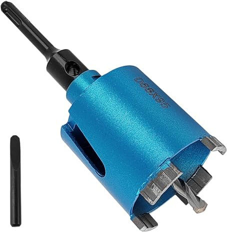 Sierra Anillo Hormigón, Robusto y Fácil de Usar, Sierra Corona Perforadora Hormigon, Amplia Gama de Aplicaciones, Corona Perforadora Hormigon, para Mampostería, Ladrillo Silicocalcáreo (azul)