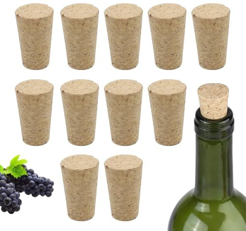 12 tappi di sughero per vino fai da te, tappi di legno riutilizzabili per bottiglie di birra, bottiglie di champagne, bottiglie di vino, bottiglie di vino rosso