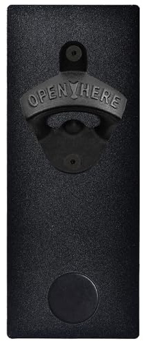 Luwanburg Bottle Opener Wall Mounted Magnetic Plate with Magnet Catcher