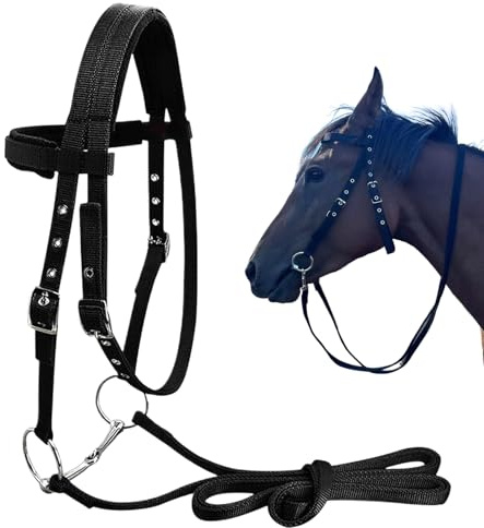 Träningsträns för häst, Träningsträns för häst 3 justerbara spännen minskar | Halsspärr för hästträns Equine Farm Ridträning