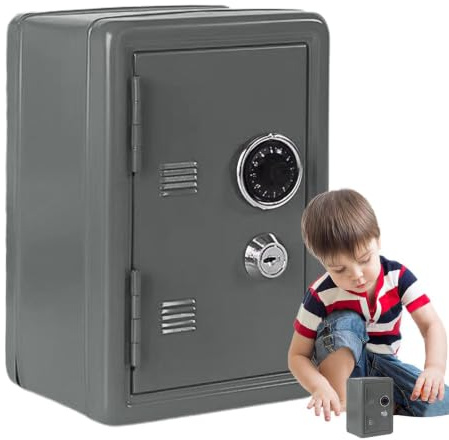 Barnkassa | Metall Mini Cash Lock Box | Multi-purpose, pengar förvaringsbox gåvor för nyår, födelsedag, barnens dag