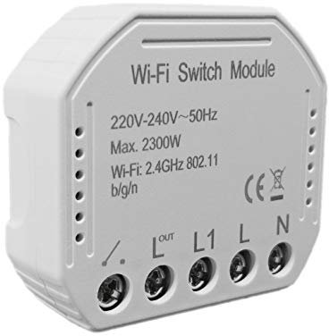 Deviatore WiFi wireless smart switch modulo da incasso compatibile con Alexa, Google Home, iOS, Android, IFTTT a controllo vocale per uso da uno o più punti anche con altri deviatori e invertitori