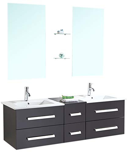 GRAFICA MA.RO S.R.L. Mobile Bagno ARREDO Bagno Completo RUBINETTI Inclusi MOD. Rome 150 CM Doppio LAVABO