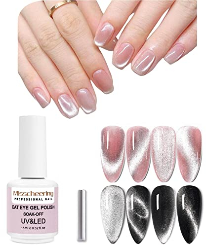Remojen de Ojos de Gato 9D Ancho 15ml - Gel Magnético UV Esmalte de Uñas Brillante - Plata Lacbarbarniz de Arte de Uñas Velvet