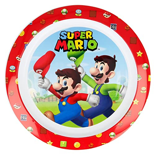 KINDERTELLER AUS BPA-FREIEM KUNSTSTOFF. MIKROWELLENSICHER | SUPER MARIO, Bunt