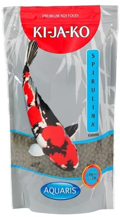KI-JA-KO Spirulina Plus - Alimento para Koi 10 kg, Gránulos 6 mm para Koi Adultos, Mejora Intensa del Color con Espirulina 4%, Astaxantina y Capsantina para Concursos