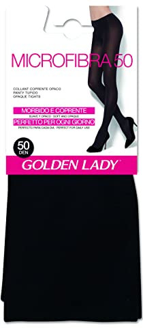 GOLDEN LADY Collant Microfibra 50 3 Paia, Noir, 3 (Lot de 3) Femmes