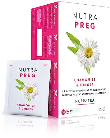 Nutratea Te per la Nausea Mattutina - Aiuta ad Alleviare la Nausea e Sostiene il Benessere della Mamma - Include Zenzero, Menta Piperita e Camomilla