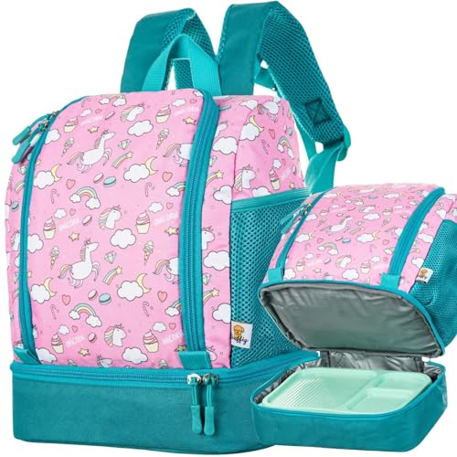 Knuffig Einhorn Kindergartenrucksack ab 2 Jahre – Für Mädchen & Jungen – Tonie Tasche & Kindergartentasche in einem – Perfekt für Kita & Ausflüge