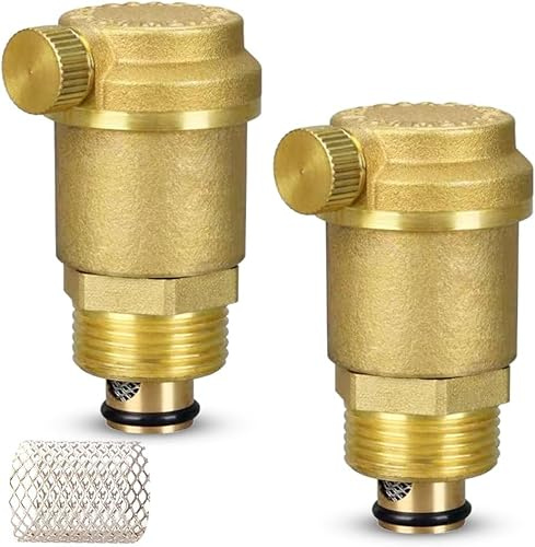 2 stycken automatisk snabbluftfläkt, G1/2 tum automatisk ventilationsventil, DN15 mässing ventilationsventil, radiatorventil för solvärmare tryckavlastning