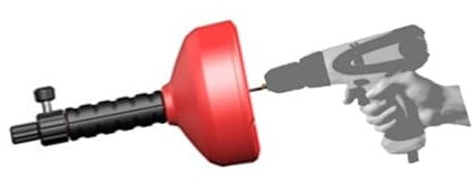 ROTHENBERGER Industrial Rohrreinigungsspirale 4,5 m lang | verstopfte Abflüsse | geeignet für Bohrmaschine & Akkuschrauber | Abflussreiniger | Abflussspirale | Rohrreinigung in Bad oder Küche