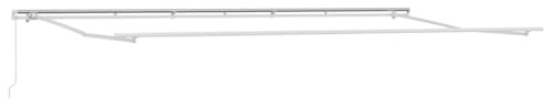 vidaXL Struttura della Tenda Bianco 600 × 350 cm Alluminio, Struttura in Alluminio per Riparo Esterno, Telaio Moderno per pergola, Copertura da Giardino Durevole, Design con Tenda Retrattile