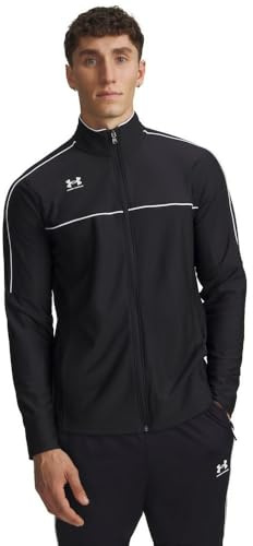 Under Armour M Challenger Track Jacket - Long Sleeve - Tops - Black/White - Size: MD