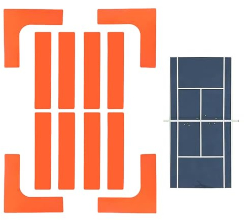 Kit de Líneas para Pistas de Pádel | Marcadores Desplegables para Canchas | Accesorios Antideslizantes y Resistentes al Viento para Tenis y Deportes en Campos Exteriores Jardines Escolares Parques y