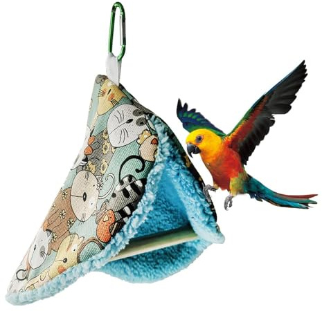 Cabaña para pájaros, de pájaro cálido | Colgar la Jaula del pinzón Hamaca con Perca Cama pájaros Jaula, Tienda Colgante Cueva hábitat Loros, periquitos, cacatúas,
