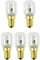 com-four® 5x Backofenlampe bis 300° C, warm-weiße Herd-Glühbirne 26W, E14, 230V, 165 Lumen (05 Stück - 26W goldfarben)