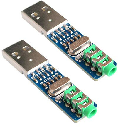 Hailege 2pcs 5V PCM2704 Scheda di decodifica della scheda audio Scheda di decodifica DAC per PC Computer alimentato tramite USB