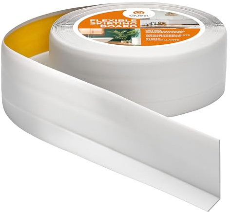 Quest Sockellist PVC mjuk självhäftande 50x20mm – askgrå, 25 m