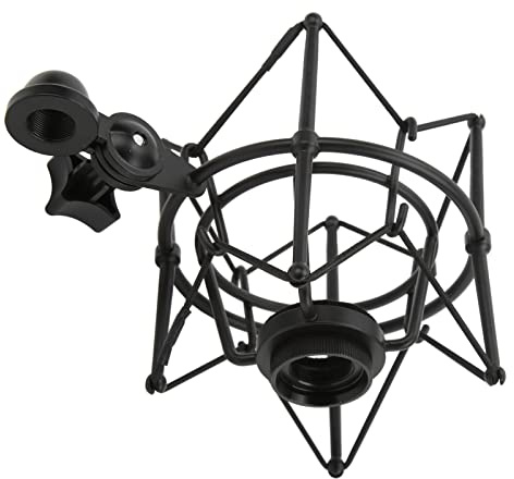 Kondensator Spider Microphone Shockmount, Justerbar Mikrofon Shock Mount, Antivibrations Mic Shock Mount Hållare för Musikstudio, Inspelning, Sändning, Etc(svart)