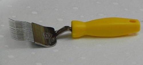 G Ideal Orig. Entdeckelungsgabel Gebogene Nadeln Imker Imkerei Honig ernten Kamm Edelstahl