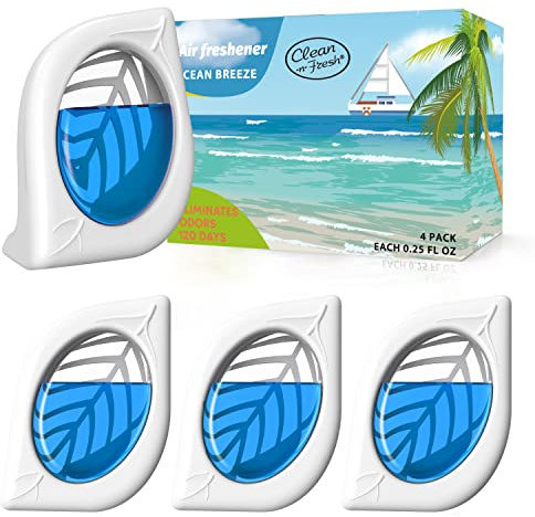 Air Deodorizer, 4 Pack, Ocean Scent, Odor Eliminator for Small Area Closets Bathroom Pets Strong Odor, Up to 120 Days