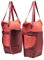 VAUDE TwinShopper - Fahrradtasche mit praktischer Shoppermöglichkeit, 44 Liter - Taschen einzeln nutzbar - inkl. Regenhülle, Hotchili
