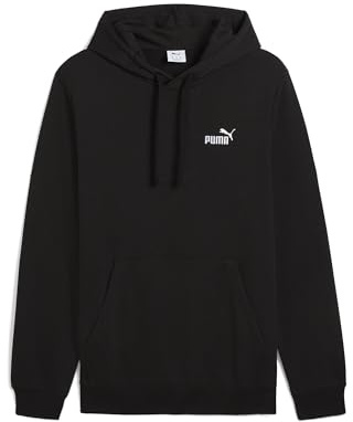 PUMA Ess Small No. 1 Logo Hoodie FL, Felpe con Cappuccio Uomo, PUMA Black, L
