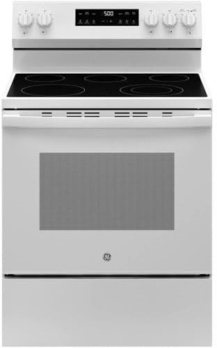 30 in. 5 Burner Element Free-Standing Electric Range in White with Crisp Mode