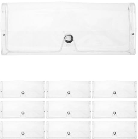 VALICLUD 10 Estuches Transparentes Para Gafas De Sol Y Lectura Caja Protectora De PláStico Ligera Y Compacta Con BotóN Para Viajes Y Almacenamiento Seguro