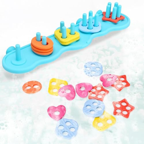 JoyJoyful badleksak baby från 1 2 3 4 år, Montessori sugpropp leksak barn, resor spel sysselsättning för barn flygplan, badleksak motorikleksak barnleksak från 1 år
