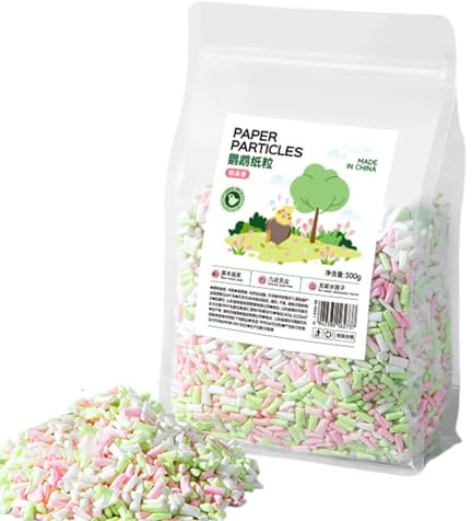 Bird Cage Litter | Natural Small Animal Bed House for Parrots | Limitance for Low Dust Pets, Paper Parrot Supplies, Soft Wood Chip Odor Control