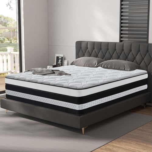 Materasso Matrimoniale 160x200 Altezza 30 cm, Certificato OEKO-TEX, materasso a Molle e Schiuma, materassi Memory, Media Rigidità H3, Materassi Ortopedico e Ergonomico, Ipoallergenico e Traspirante
