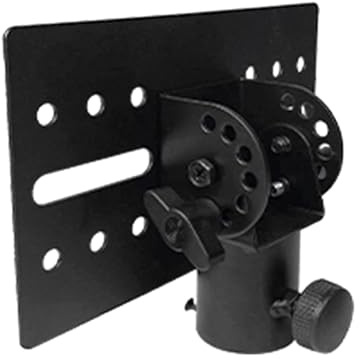 Cubierta de trípode para Altavoz, Adaptador Giratorio de Soporte de DJ, Poste de Metal Negro, Herramienta de Soporte portátil Multiusos para espectáculos de DJ en, conciertos, Eventos