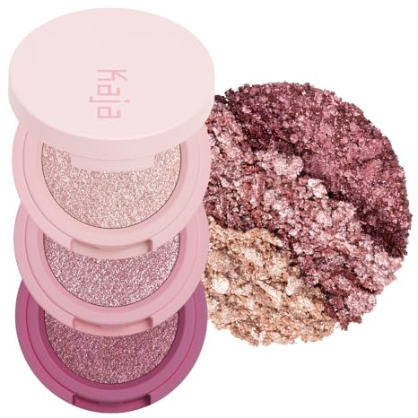 KAJA Beauty Bento Collection - Bouncy Eyeshadow Trio | Plum Rosy Tones, Travel Size, 01 Rosewater, 2019 Allure Best of Beauty Award, 0.03 Oz