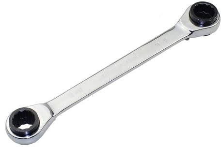 1pcs 4 in 1 Reversing Double Ended Ratchet Ring Spanner, Two-Way Ratchet Wrench - 16/17-18/19 mm