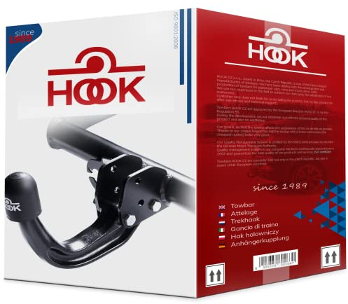 HOOK Nouveau attelage Rigide Fixe Compatible avec Citroen Berlingo II Van/furgon 04.2008-2018 avec Faisceau électrique Universel 7-Broches