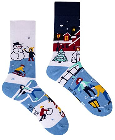 Spox Sox - calcetines coloridos, divertidos y extravagantes - un regalo divertido, 36-39, Diversión de invierno