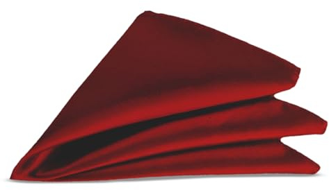 Trimming Shop Pañuelo cuadrado de bolsillo para hombre, pañuelo de satén cuadrado italiano para uso formal, bolsillo de traje cuadrado llano unisex, color sólido, granate, Talla única