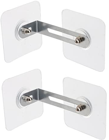 DOITOOL 2sets Tipping Device Furniture Anchors Cabinet Wardrobe Safety Locks Home Use Edge Protectors for Boys and Girls Heavy Duty Hook
