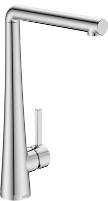 Bristan Pine Kitchen Tap - Swivel spout, eco Start, Single Lever EasyFit Chrome Kitchen Sink tap, PNE EFSNK C