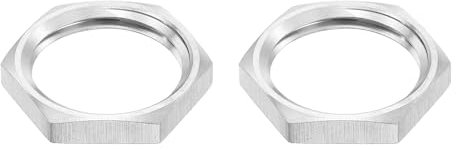 QUARKZMAN G1/4 Dado Bloccaggio Sottile Esagonale Raccordo Tubi, Fissaggio Femmina Controdado per Impianti Idraulici, Acciaio Inossidabile 304 2pz