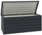 STEELSØN Auflagenbox Dorado für den Garten wasserdicht, Aufbewahrungsbox Garten 600 L mit klappbaren Deckel, Gartenbox aus Metall verzinkt Anthrazit