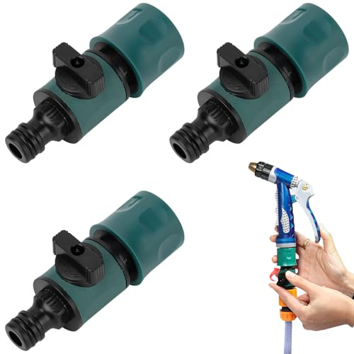 ZXNJA 3 Stück Gartenschlauch Kupplung Gardena Schlauchverbinder Schlauchverbinder Gartenschlauch Verbinder Gardena Kupplung 1/2 Zoll Garten Und Haus Wasserhahn Wasserschläuche Schnellverbinder