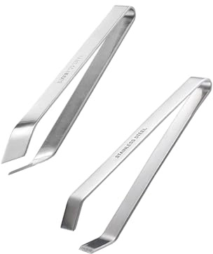 IEEDFJKK Pinzas finas de acero inoxidable versátiles, herramienta para retirar alicates diseñada para recoger objetos pequeños o elaborar guarniciones. Pinzas para espinas de pescado. acero