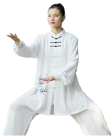 XUCZHAI Långärmad Tai Chi-dräkt, gradientfärg, praktisk kostym, kampsport show set