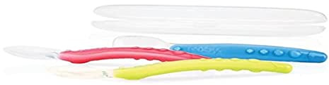 Nuby Id5555 - Cuchara de Silicona con Estuche Higiénico