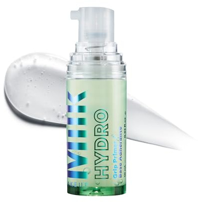 Milk Makeup Hydro Grip Primer with Hyaluronic Acid + Niacinamide – Hydrating Face Primer Grips Makeup for Up to 12 Hours – Silicone-Free, Lightweight Gel with Dewy Finish – 0.33 oz