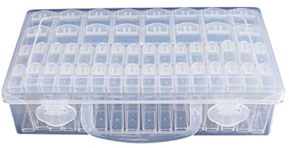 Cajas De PláStico Con 48 Compartimentos, Caja De Bordado De Diamantes, Pintura De Diamantes De ImitacióN, Organizador De Almacenamiento De Manualidades Accesorios