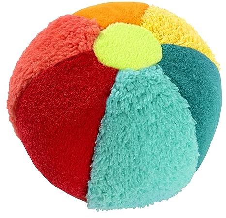 Fehn Palla da Gioco Colorata con sonaglio e sonaglio per lanciare, afferrare, Ruote, per promuovere Le capacità motorie, in Tessuto, per Neonati e Bambini a Partire da 0 Mesi, Palla con sonaglio